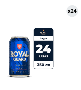 24x Cerveza Royal Guard 5.0° Lata 350cc