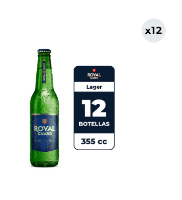 12x Cerveza Royal Guard 5.0° Botella 355cc