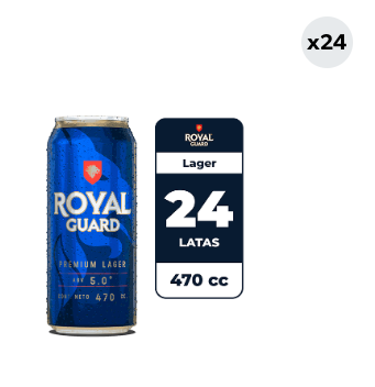 24x Cerveza Royal Guard 5.0° Lata 470cc