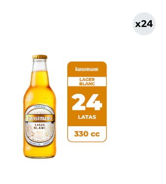 24x Cerveza Kunstmann Lager Blanc 4.5° Botella 330cc