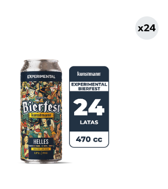 24x Cerveza Kunstmann Experimental Bierfest 2.5° Lata 470cc