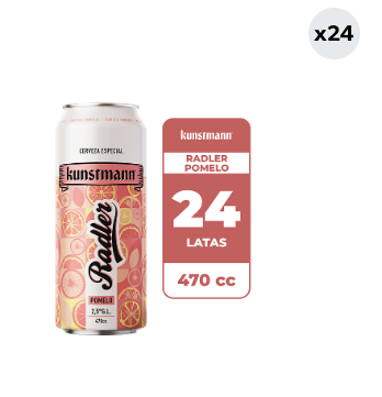 24x Cerveza Kunstmann Radler Pomelo 2.5° Lata 470cc