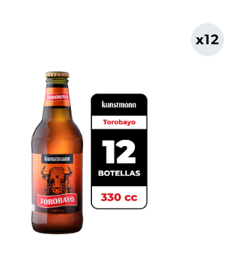 12x Cerveza Kunstmann Torobayo 5.0° Caja Rústica Botella 330cc