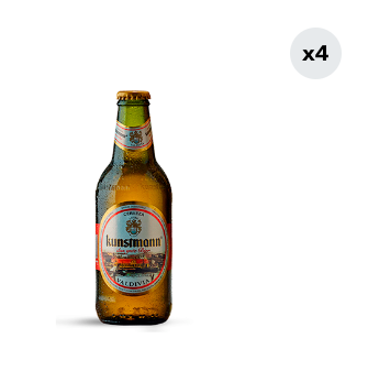 4x Cerveza Kunstmann Lager 4.3° Botella 330cc