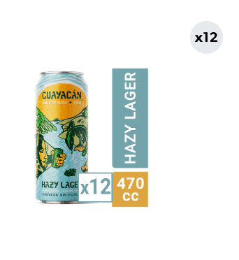 12x Cerveza Guayacán Hazy Lager 4.9° Lata 470cc