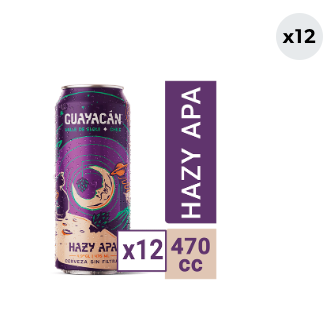12x Cerveza Guayacán Hazy APA 4.9° Lata 470cc