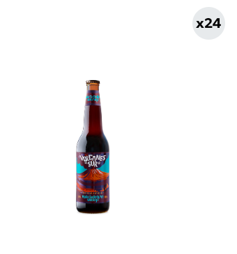 24x Cerveza Volcanes Del Sur Bock Chocolate Naranja 5.0° Botella 350cc