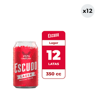 12x Cerveza Escudo 5.5° Lata 350cc