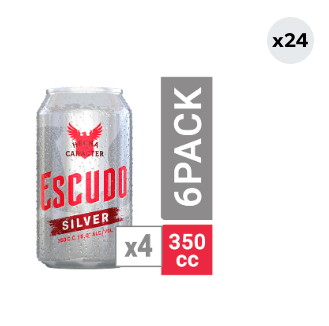 24x Cerveza Escudo Silver 5.0° Lata 350cc
