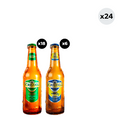 24x Pack Cerveza Cristal Mixto (18 con alcohol + 6 sin alcohol) Botella 355cc