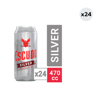 24x Cerveza Escudo Silver 5.0° Lata 470cc