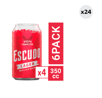 24x Cerveza Escudo 5.5° Lata 350cc