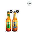 24x Pack Cerveza Cristal Mixto (18 con alcohol + 6 sin alcohol) Botella 355cc