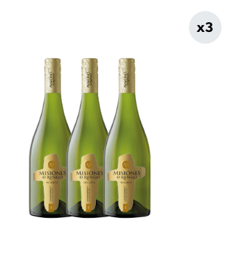 3x Vino Misiones De Rengo Reserva Chardonnay 750cc