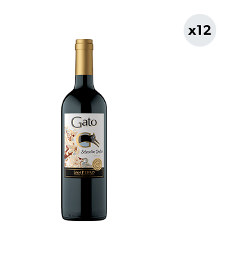12x Cóctel de Vino Gato Selección Dulce Tinto 750cc
