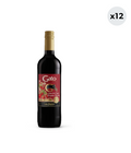 12x Cóctel de Vino Gato Selección Dulce Borgoña Frutilla 750cc