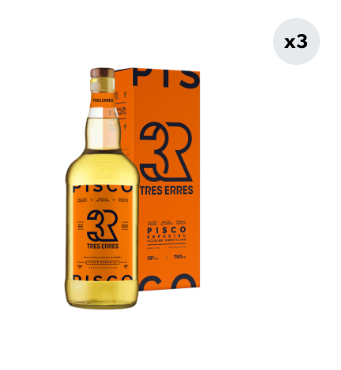 3x Pisco Tres Erres 35° 750cc