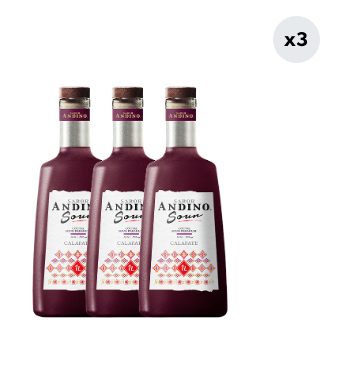 3x Cóctel Sabor Andino Calafate 14° 1L