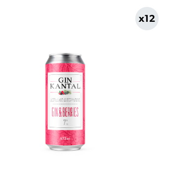 12x Cóctel Kantal Gin Berries Lata 473cc