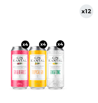 12x Cóctel Kantal Gin Variedades Lata 473cc