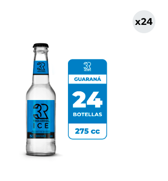 24x Cóctel Tres Erres Ice Guaraná 5° Botella 275cc