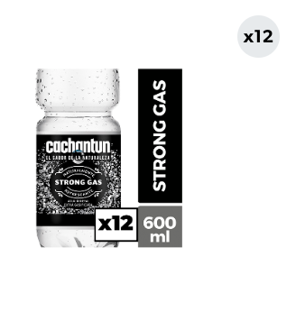 12x Agua Mineral Cachantun Strong Gas 600cc