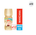 12x Agua Saborizada Mas Manzana Botella 600cc