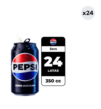 24x Bebida Pepsi Zero Lata 350cc