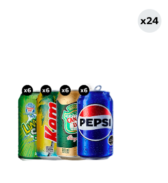 24x Bebida Sabores Lata 350cc
