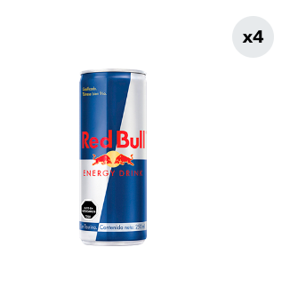 4x Bebida Energética Red Bull 250ccc