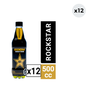 12x Bebida Energética Rockstar 500cc