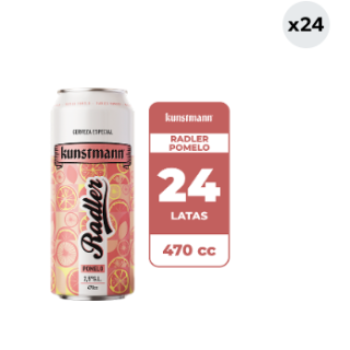 24x Cerveza Kunstmann Radler Pomelo 2.5° Lata 470cc