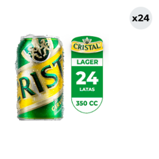 24x Cerveza Cristal 4.6° Lata 350cc