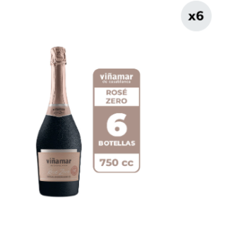 6x Espumante Viñamar Zero Rosé 750cc