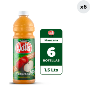 6x Néctar Watt's Manzana 1.5L
